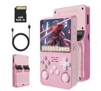 R36s console portatile 64/128GB,20000/40000games,retro pocket mini,console portatile di gioco,3.5 pollici,sistema Linux open-source (128g,Rosa,20000games)
