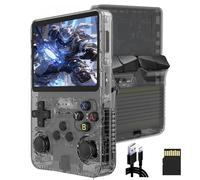 R36s Console Retro Game Portatile aggiornata, Funzione di Archiviazione Manuale, Pulsanti Ergonomici Oltre 15.000 Giochi Classici Retrò Supporto per l'aggiunta di Altri Giochi (Nero)