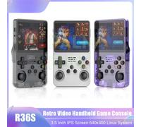 R36S Mini lettore video portatile Schermo IPS da 3,5 pollici Console di gioco portatile retrò Sistema Linux Emulatore di gioco classico regalo