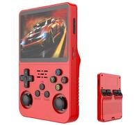 R36S Retro Console Da Gioco Portatile, Più Di 40.000 Classici Giochi 3,5 Pollici IPS Schermo, Retro Console Da Gioco Regalo Di Natale Per Bambini Adulti Bastone Da Gioco Portatile-red||64G