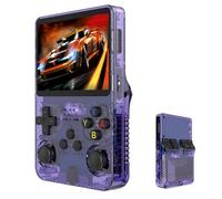 R36s Retro Handheld Game Console, Portable Video Game Console with Built-in 20,000+ Games, 64/128GB TF Card,3.5 in HD Screen,3500mAh Battery, Linux System, 30+ Emulators (128G,Purple)
