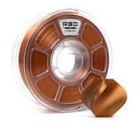 R3D Filamento 3D PLA da 1,75 mm, 0-370 mm/s, stampa ad alta velocità, precisione dimensionale +/- 0,02 mm, bobina di plastica trasparente da 1 kg, filamento per stampa 3D(Seta Rame)