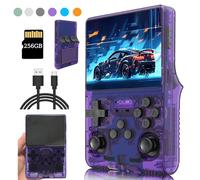 R40S PRO - Console da gioco portatile in stile retrò, 256 GB, con 30000+ giochi, sistema Linux da 3,5 pollici, schermo IPS, per ragazzi e ragazze
