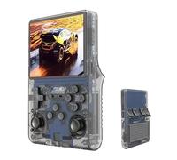 R40S Pro Retro Game Console,Portable Handheld Video Game Console ,3.5 inch IPS Screen with 256G Card &30000+ Games,Built in 45 Emulators,3800mAh Battery (grigio-256g)