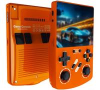 R40XX Console di gioco portatile, 128 G, console per videogiochi HD retrò da 4,2 pollici, per sistema Linux, per arcade a due giocatori, regalo premuroso per bambini e adulti (arancione)