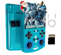R40XX Console di gioco portatile retrò,20000+ giochi,20 emulatori,console di gioco retrò,supporto per battaglie online a due giocatori,schermo IPS OCA da 4,2 pollici, Linux,4000 mAh (Blu 128G)