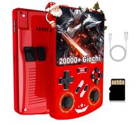 R40XX Console di gioco portatile retrò,20000+ giochi,20 emulatori,console di gioco retrò,supporto per battaglie online a due giocatori,schermo IPS OCA da 4,2 pollici, Linux,4000 mAh (Rosso 128G)