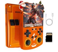 R40XX Console di gioco portatile retrò,20000+ giochi,20 emulatori,console di gioco retrò,supporto per battaglie online a due giocatori,schermo IPS OCA da 4,2 pollici, Linux,4000 mAh (Arancione 128G)