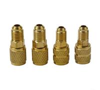 R410a Kit adattatore accoppiatore rapido 5/16 SAE femmina a 1/4 SAE maschio HVAC set di conversione calibro connettore in ottone per sistema di refrigerazione AC R410 R32 R22 4 pezzi