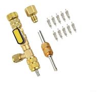 R410A R22 Valve Core Remover Installer Tool con doppia dimensione SAE 1/4 e 5/16 Port per sistemi e servizi HVAC