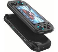 R43S - Console portatile per videogiochi retrò, mini console di gioco retrò, 14000 giochi HD, schermo IPS da 4,3 pollici, 20 emulatori integrati, scheda SD da 64 GB, batteria da 28000 mAh, console di