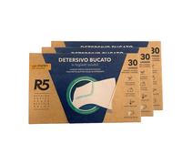 R5 Detersivo Bucato in Foglietti Solubili 90 Lavaggi, Enzimi, Profumo