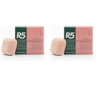 R5 - Maschera Viso Solida Purificante - con argilla rosa e bianca, olio di karité, cacao e cocco - Adatta a tutti i tipi di pelle - Corrisponde a circa 30 trattamenti (Confezione da 2)