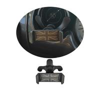 R50 R52 R53 Union Jack Porta Cellulare Auto, 360 Gradi di Rotazione Telefono Auto per Presa D'aria Compatibile con Cooper One/S/JCW R50 R52 R53 2002-2006(Union Jack Nero)