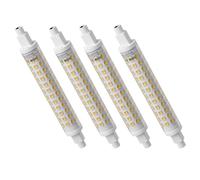 R7S LED 118mm Lampadina 10W Dimmerabile, Luci di inondazione tipo J a doppio attacco (100W Alogeno T3 Equivalente), Lampade Lineare 1000 Lm 360 Gradi, Confezione da 4 (Bianco Freddo 6000K)