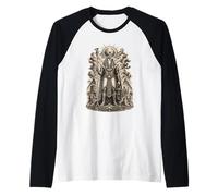 Ra Sun Dio Falcon Guardian Antico Egitto Mitico Arte Maglia con Maniche Raglan