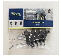 raaco Clip Mix 53 SuperClips per Pannello Porta Attrezzi da Parete, Set da 53 Ganci in Acciaio, Perfetto per Organizzare in Officina, Parete Attrezzata Officina e Accessori Garage