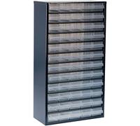 raaco 137386 - Armadietto con 60 cassetti, colore: blu/trasparente