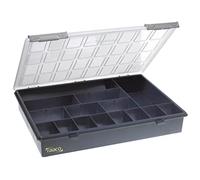 raaco Assorter 4 - 15: scatola per assortimento per officina, 15 scomparti fissi per piccoli oggetti, conservazione sicura grazie al lucchetto a scorrimento, portatile, 26 x 33,8 x 5,7 cm, leggero e