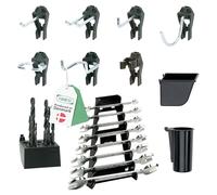 raaco Clip Mix 53 SuperClips per Pannello Porta Attrezzi da Parete, Set da 53 Ganci in Acciaio, Perfetto per Organizzare in Officina, Parete Attrezzata Officina e Accessori Garage