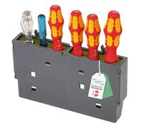Raaco Fix Large, Porta Attrezzi da Parete per Pannello Porta Attrezzi set | 3.8 x 24.2 x 14 cm, Realizzato in PP e Elastomero Termoplastico, Organizer officina, Grigio - Per scaffale, parete e banco