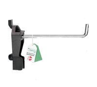 Raaco Gancio Angolato Clip 3-75 mm per Pannello Porta Attrezzi da Parete, 75 mm, Ideale per Trapani, Avvitatori Elettrici e Seghe, Ganci Pannello Portautensili in Acciaio e Poliammide, Set di 5