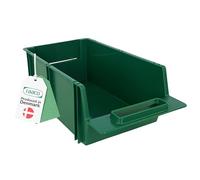 raaco Scatola Impilabile 6-1100, Vaschette Plastica Impilabile per Scaffali 31 cm, Capacità 30 kg, Scatola Impilabile per Officina e Garage, Organizzatore Minuteria e Attrezzi, 37,5 x 21 x 13,6 cm