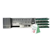Raaco Start Set 1 parete attrezzata officina, 23 SuperClips, organizer | 2 Pannelli forato portautensili + 23 SuperClips + 16 porta minuteria + Armadietto con 28 cassetti, 186, 6 x 44 cm, stoccaggio