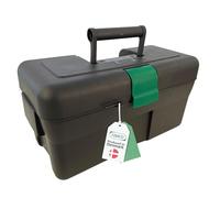 raaco Toolbox 17” Cassetta Attrezzi in Plastica, Cassetta Attrezzi Vuota, 22,3 x 44,2 x 22,9 cm, 25 kg Capacità, Resistente, Scomparto Interno e Vano Portaoggetti, Cassettiera Officina portautensili