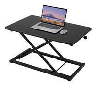 Raathionty Convertitore da scrivania in piedi regolabile in altezza, alzata per tastiera da scrivania, supporto ergonomico per scrivania e postazioni di lavoro per computer, colore nero, dimensioni 50