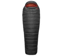 Rab Ascent 500 - sacco a pelo in piuma Black/Red Regular