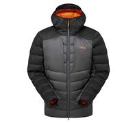 Rab Cirrus - Felpa con cappuccio isolante ultra leggera da uomo, per trekking, arrampicata e sci, Antracite/Grafene, S