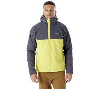 Rab Downpour Eco - giacca trekking - uomo M Grey/Yellow man Pertex,Recycled Materials,Pfc-Free