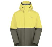 Rab Downpour M - giacca hardshell - uomo XL Yellow/Dark green man Pfc-Free,Dwr,Pertex