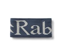 Rab Fascia per orecchie in pile con logo lavorato a maglia, per trail running, trekking e sci, colore: blu tempesta, zinco chiaro, taglia unica