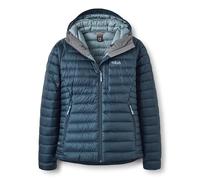 Rab Microlight Alpine 700-Fill Down Piumino con cappuccio per escursionismo e sci, da donna, taglia S, colore: blu tempesta