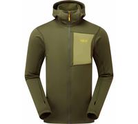 Rab - Pile da escursionismo da uomo - Superflux Hoody Army per Uomo - Taglia L - Kaki
