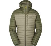 Rab - Piumino caldo in piuma - Microlight Alpine Jacket Light Khaki Stone per Uomo in Pelle - Taglia S - Kaki
