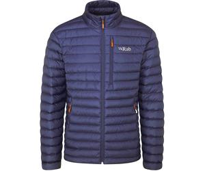 Rab - Piumino caldo in piuma - Microlight Jacket Deep Ink Marmalade per Uomo in Pelle - Taglia S - Blu
