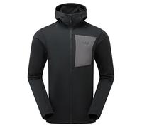 Rab Superflux Hoody - Giacca leggera in pile da uomo per trekking e arrampicata, Nero , S