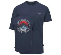 Rab - T-shirt in cotone biologico - Basecamp 3 Peaks Tee Tempest Blue per Uomo in Cotone - Taglia M