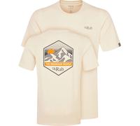 Rab - T-shirt in cotone - Stance Mountain Peak Tee Ecru per Uomo in Cotone - Taglia M - Bianco