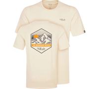 Rab - T-shirt in cotone - Stance Mountain Peak Tee Ecru per Uomo in Cotone - Taglia XL - Bianco