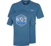 Rab - T-shirt in cotone - Stance Mountain Peak Tee Tempest Blue per Uomo in Cotone - Taglia L