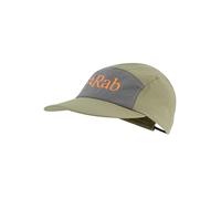 Rab Talus - Cappello a 5 pannelli, leggero, traspirante, per trail running ed escursionismo, Cachi chiaro/Grafene, Taglia unica