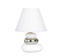 RABALUX 4948 Salem, lampada da tavolo moderno bianco, effetto cromato
