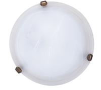 Alabastro plafoniera bianco alabastro / bronzo E27 vite 1x 60W MAX