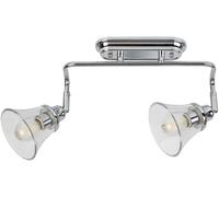 Rabalux Antoine lampada da parete 2x40 W cromo-trasparente 3208