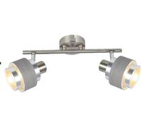 Rabalux Basil lampada da soffitto 2x40 W cromo-grigio-satinato 5380