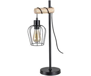 Rabalux Fabian lampada da tavolo 1x40 W nero-legno 5245